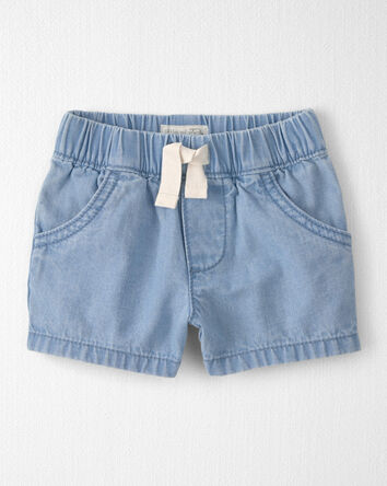 Baby Organic Cotton Chambray Shorts, 