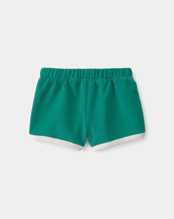 Baby Girl French Terry Athletic Shorts - Green, 
