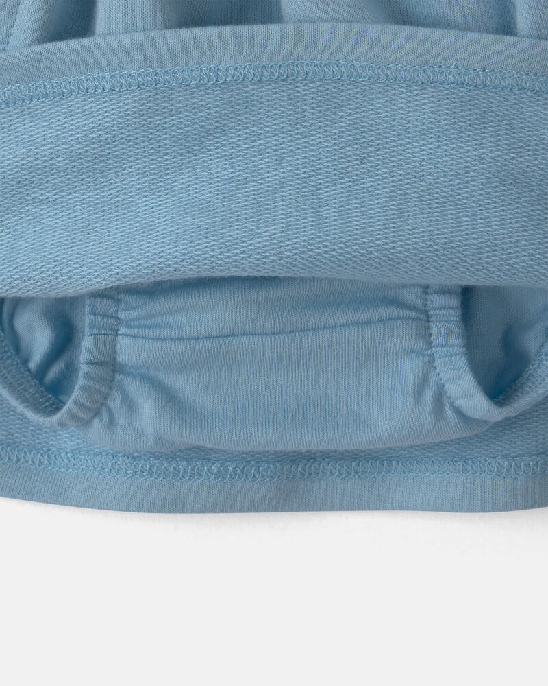 B&eacute;b&eacute; fille - Jupe-short en jersey bouclette - Bleu, image 2 sur 3 diapositives