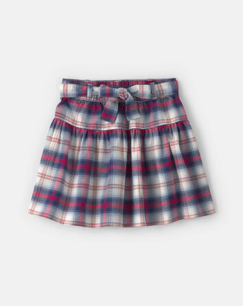 Girls Plaid Twill Skirt, 