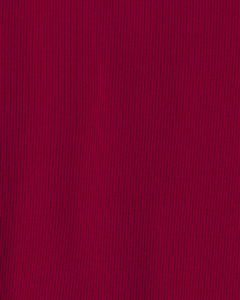 Toddler Girl 2-Pack Organic Cotton Ribbed Mock Neck Tops, image 4 of 5 slides
