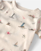 B&eacute;b&eacute; - Pyjamas 2 pi&egrave;ces en coton biologique &agrave; motif Vacances &agrave; la mer, image 2 sur 3 diapositives