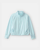 Filles - Blouson de sport uni &agrave; fermeture &agrave; glissi&egrave;re - Bleu, image 1 sur 2 diapositives