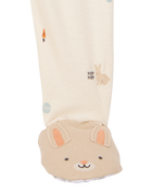 Baby Bunny Print Easter Snug Fit Cotton 1-Piece Pyjamas - Ivory, image 2 of 4 slides