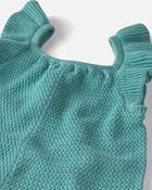 B&eacute;b&eacute; fille - Barboteuse en tricot de coton biologique, image 3 sur 4 diapositives