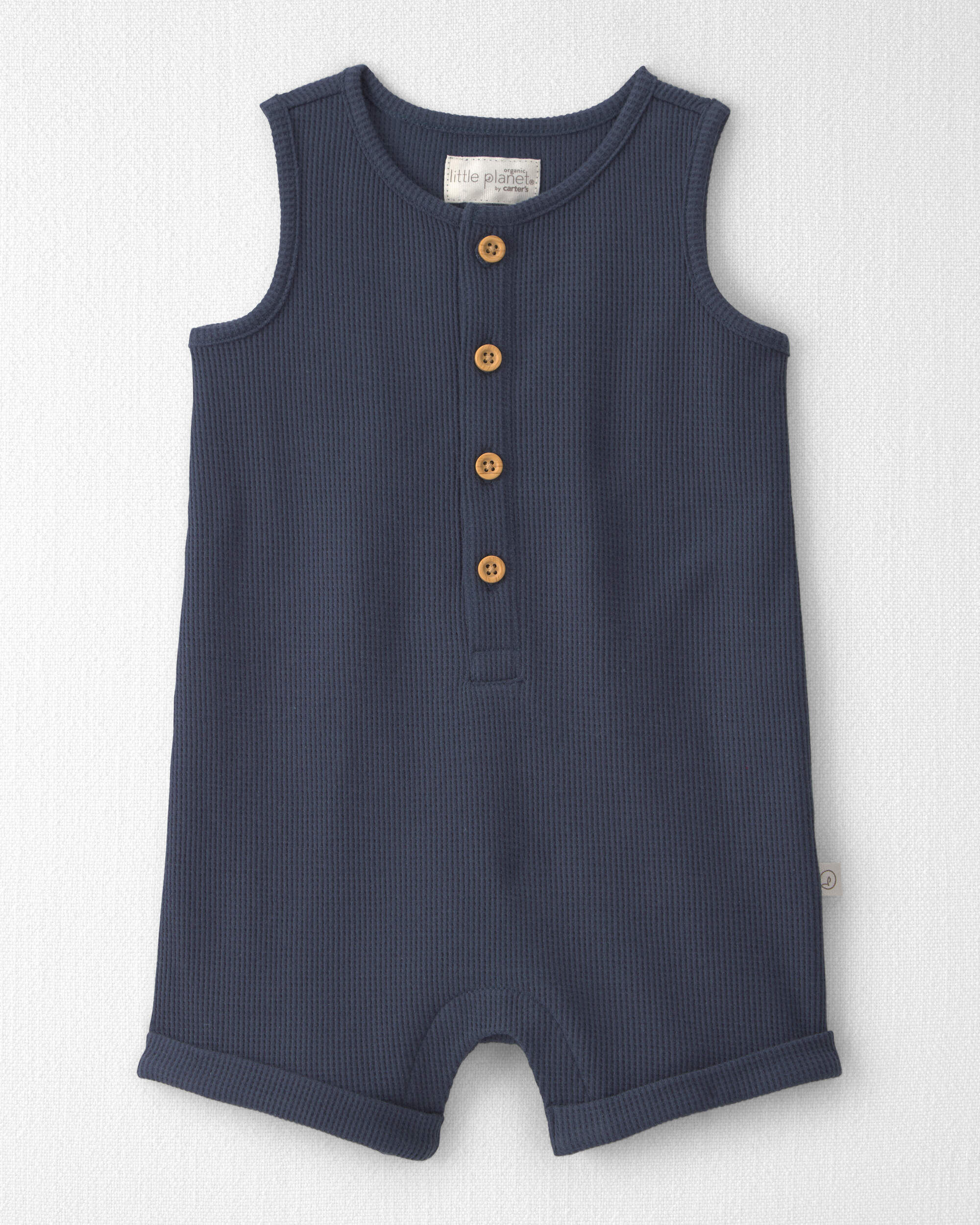 Baby Organic Cotton Waffle Knit Romper | Carter's Oshkosh Canada
