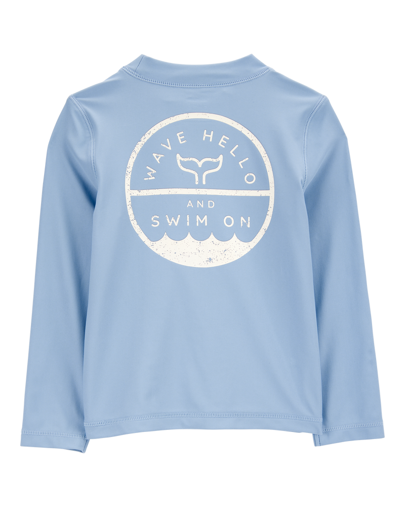 Baby Boy Whale Rashguard Set - Blue, image 3 of 6 slides