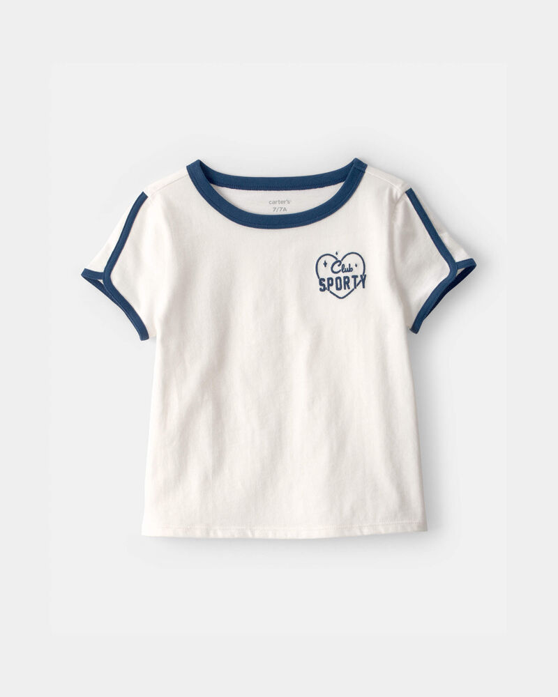 Girls 'Club Sporty' Active Top - White, image 1 of 4 slides
