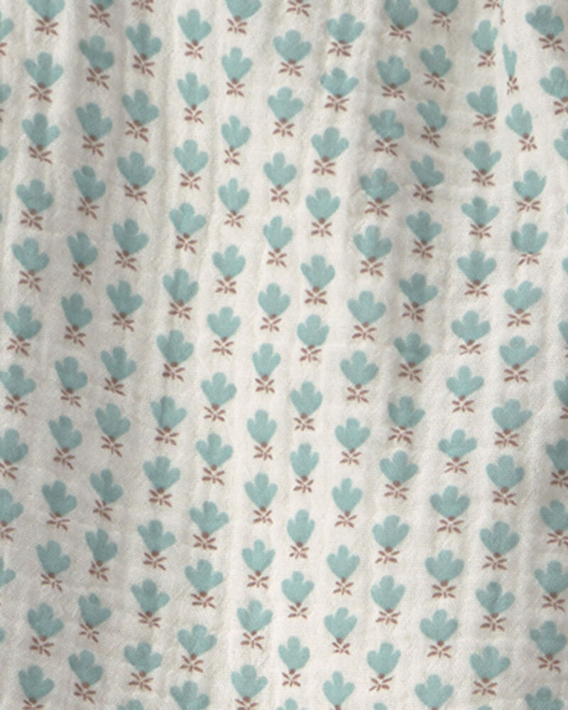 Toddler Girl 2-Piece Organic Cotton Gauze in Floral, image 4 of 5 slides