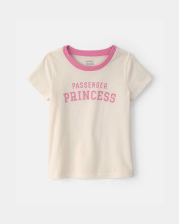 Toddler Girl 'Passenger Princess' Graphic Tee - Cream, 