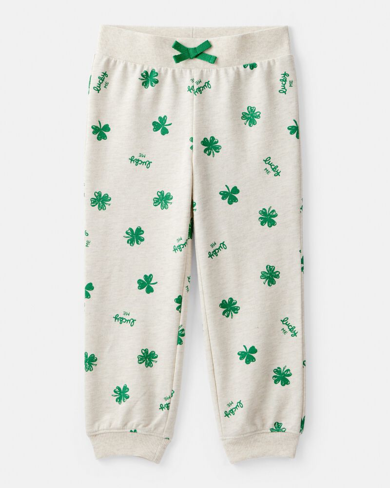 Tout-petit fille - Ensemble pantalon et chandail en jersey bouclette pour la Saint-Patrick - Cr&egrave;me, image 2 sur 3 diapositives