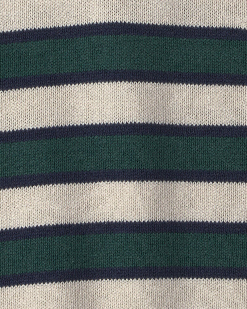 Gar&ccedil;ons - Chandail polo en tricot de coton biologique &agrave; rayures, image 3 sur 3 diapositives