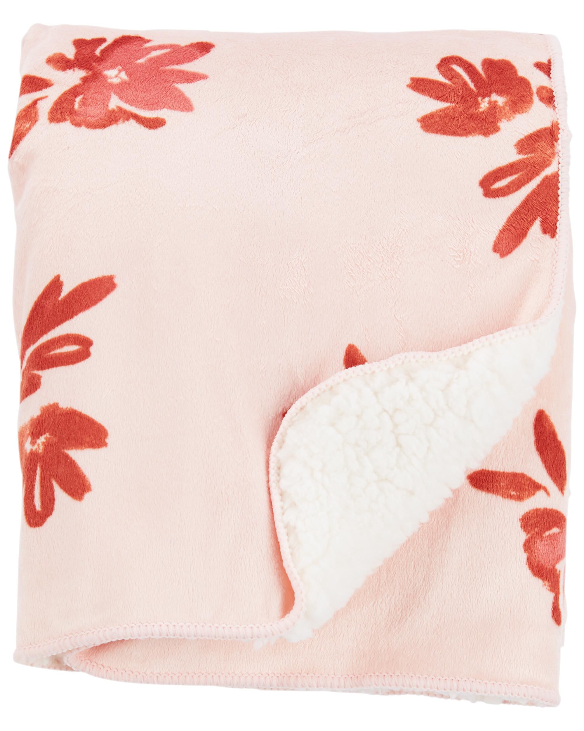 Baby Girls Baby Floral Plush Blanket OSZ Carter s