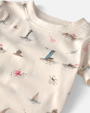 Baby 2-Piece Organic Cotton Pyjamas in Coastal Vacation, 