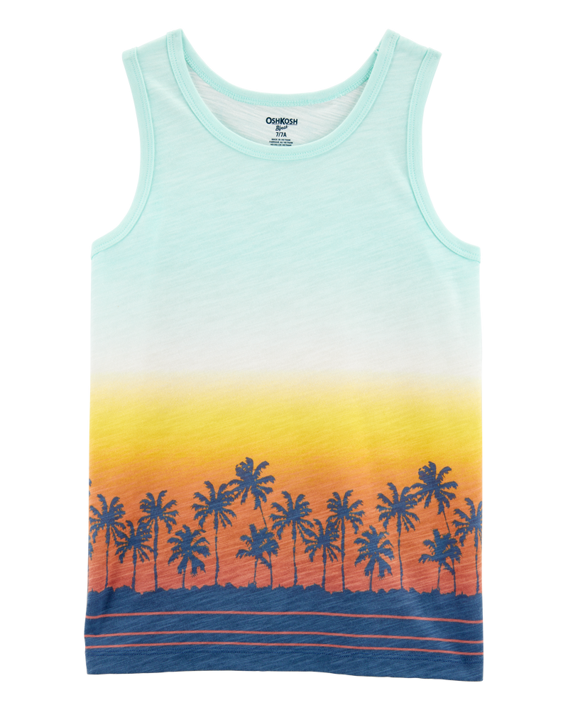 Kid Palm Tree Print Tank, image 1 of 3 slides