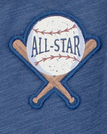 Toddler All-Star Baseball Button-Down Vintage Tee, 