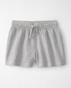 Toddler Boy 2-Piece Organic Cotton Seersucker Gauze Top & Short  Set, image 2 of 5 slides