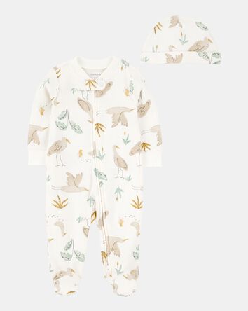 B&eacute;b&eacute; Ensemble 2 pi&egrave;ces grenouill&egrave;re &agrave; fermeture &agrave; glissi&egrave;re &agrave; 2 sens et bandeau, 