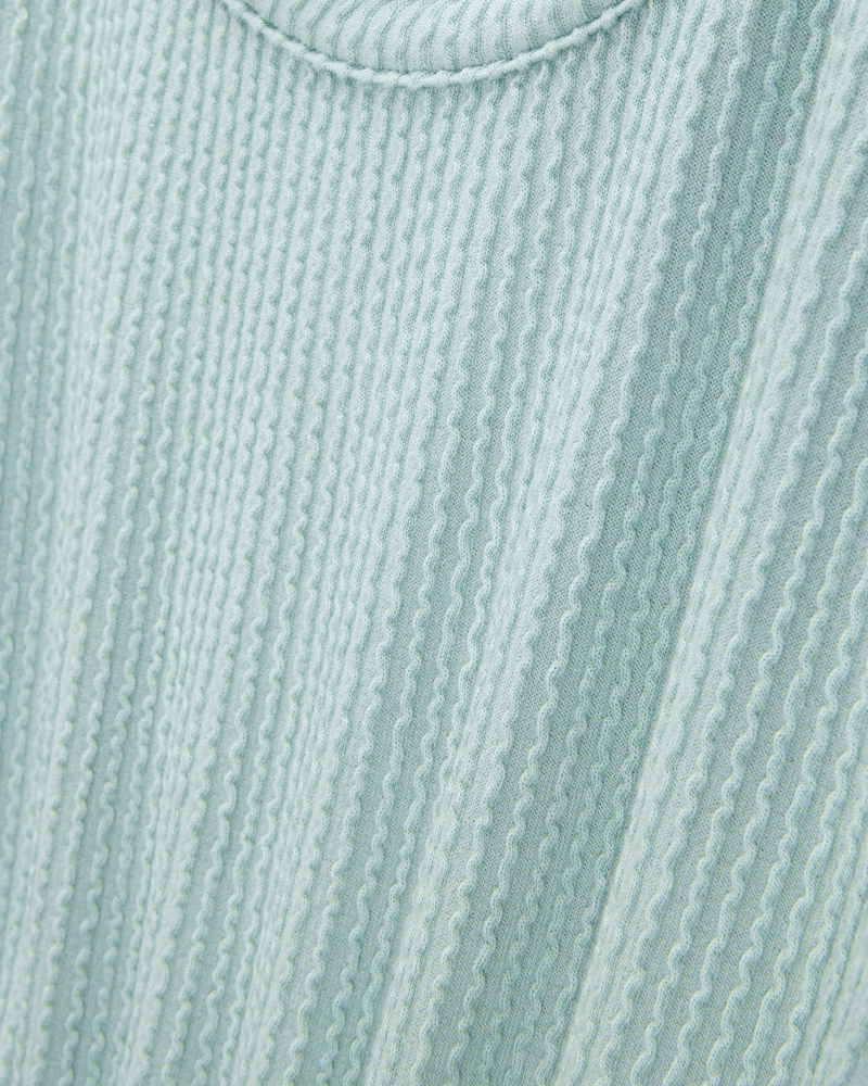 Kid Ribbed Textured Romper - Green, image 2 of 4 slides