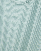 Kid Ribbed Textured Romper - Green, image 2 of 4 slides