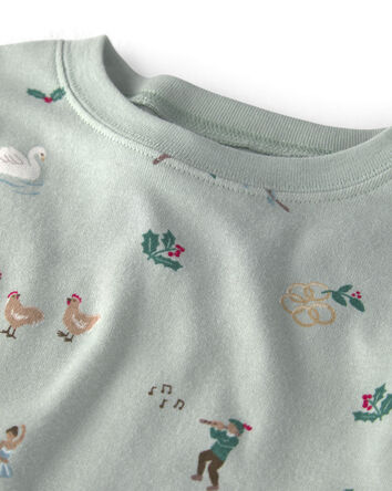 B&eacute;b&eacute; - Pyjama 2 pi&egrave;ces en coton biologique au motif des 12 jours de No&euml;l, 