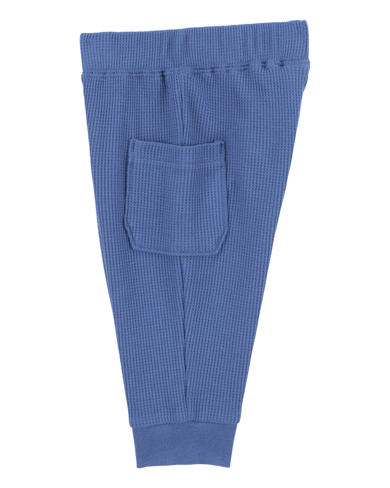 Baby 2-Piece Short-Sleeve Bodysuit Pant Set - Blue, image 3 of 5 slides