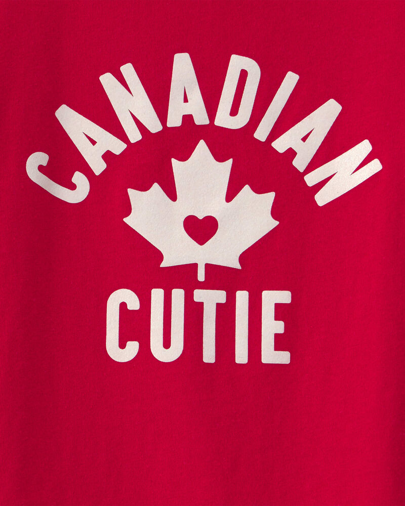 Toddler Girl Canadian Cutie Short-Sleeve Tee - Red, image 3 of 4 slides