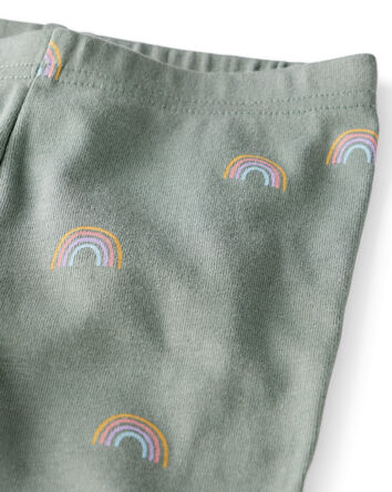 Toddler Organic Cotton Pyjamas in Magical Rainbow Print, 