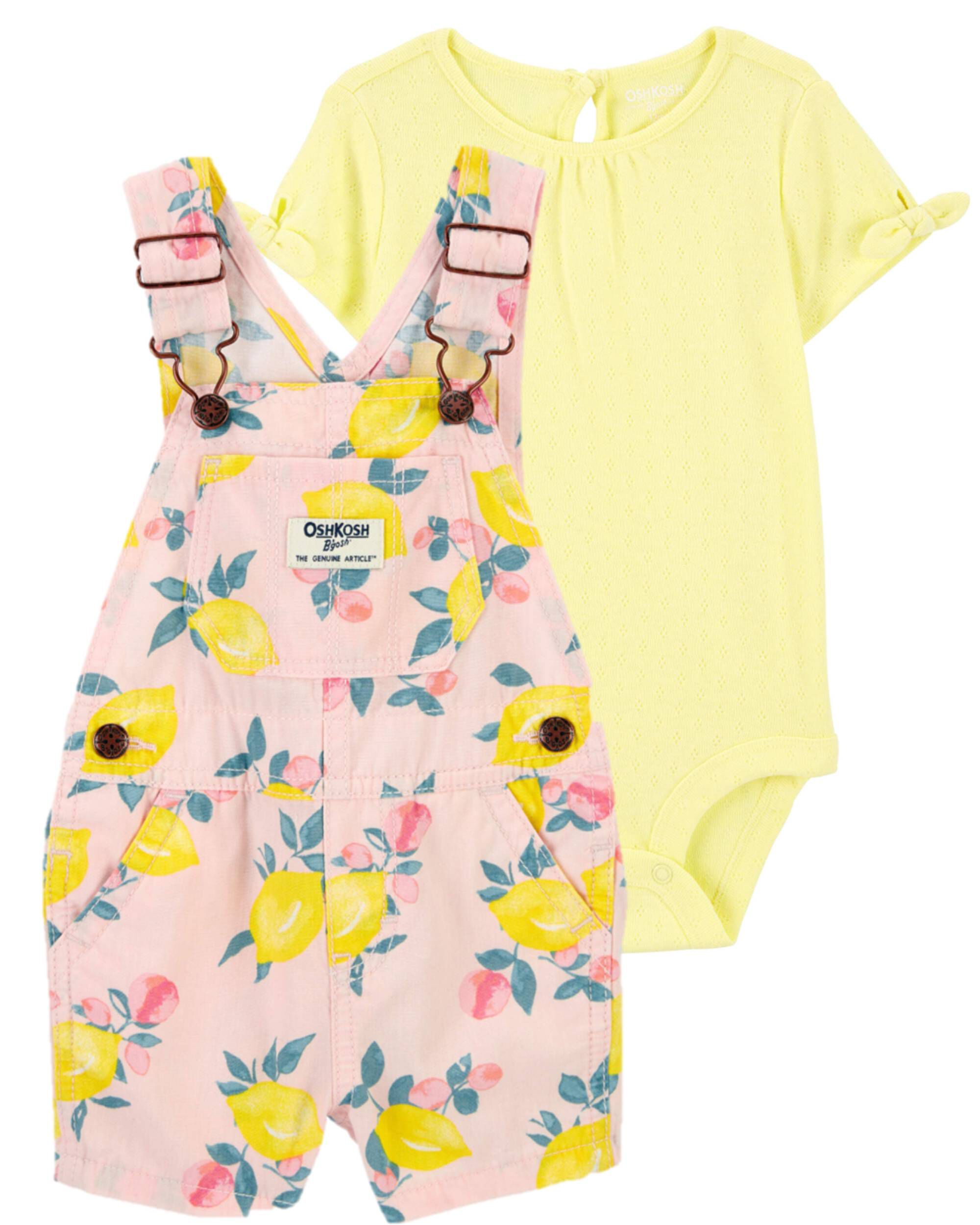 Multi Baby 2-Piece Pointelle Bodysuit & Lemon Print