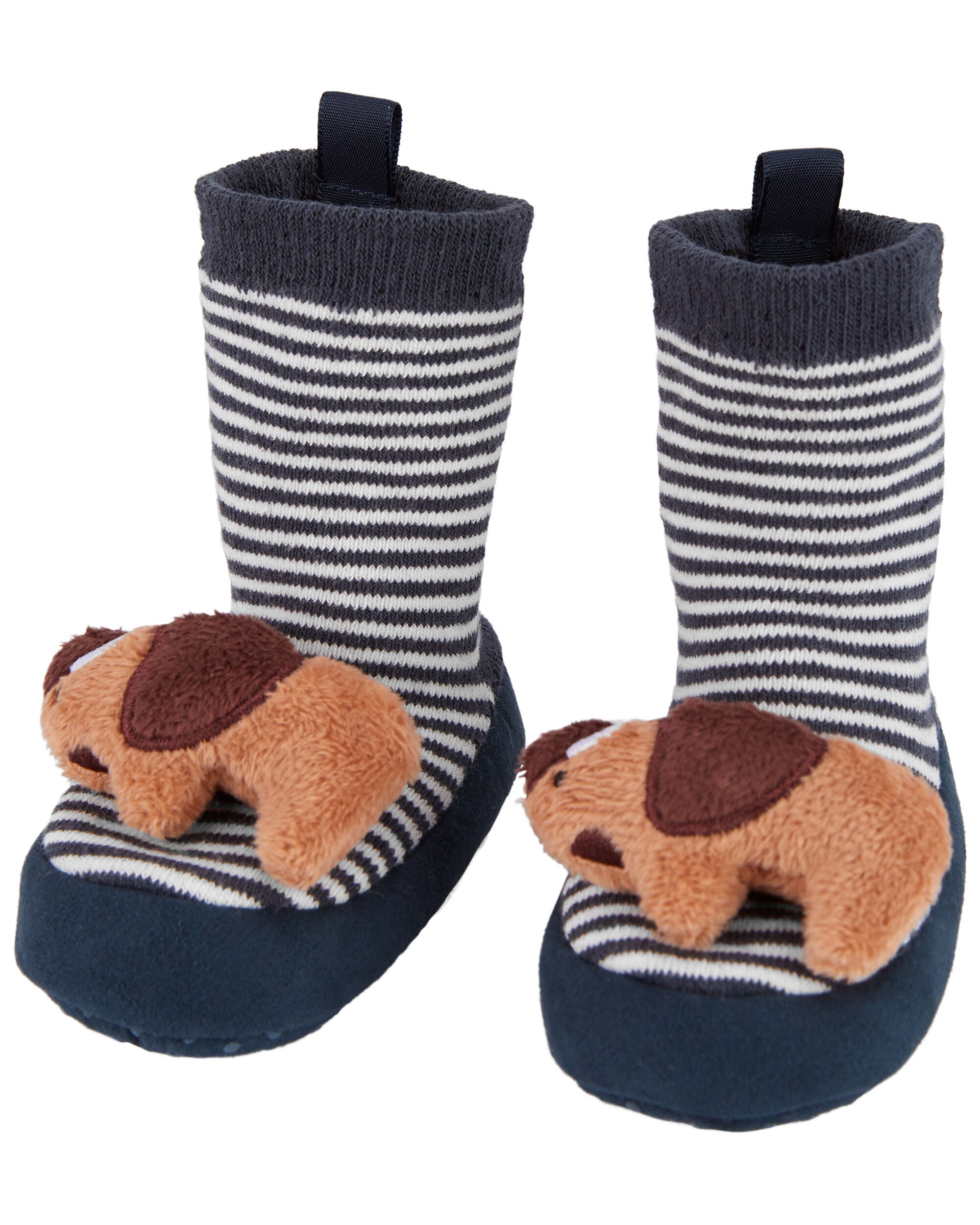 Buffalo Rattle Striped Slipper Socks