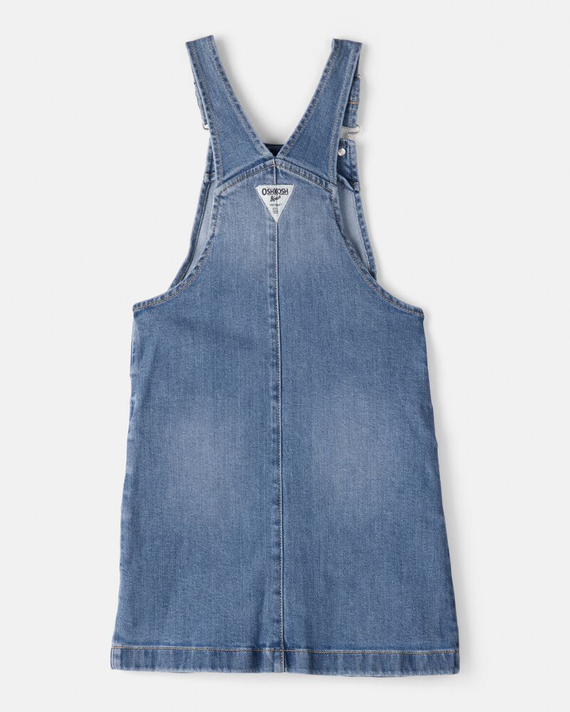 Girls Sleeveless Heart Denim Skirtall - Blue, image 2 of 5 slides