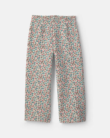 Filles - Ensemble 2 pi&egrave;ces en molleton haut manches longues et pantalon &agrave; motif floral - Rose, 