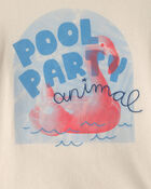 Tout-petit gar&ccedil;on - T-shirt &agrave; imprim&eacute; flamant &laquo;Pool Party Animal&raquo; - Cr&egrave;me, image 2 sur 2 diapositives