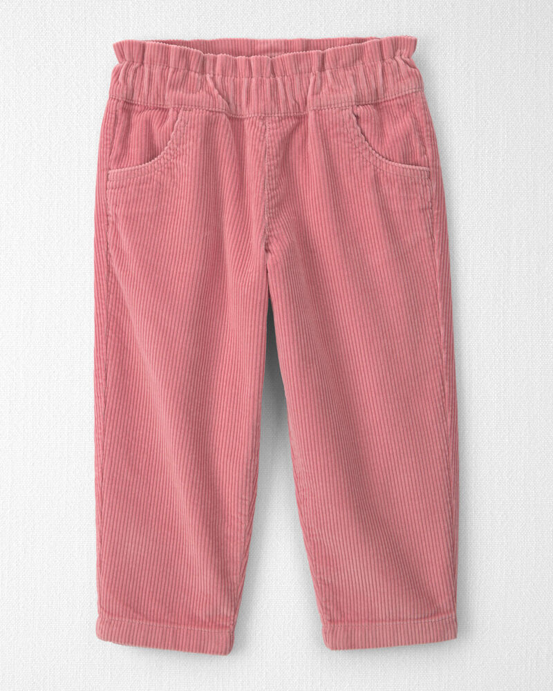 Toute-petit fille - Pantalon &agrave; enfiler en velours c&ocirc;tel&eacute; de coton biologique, image 1 sur 4 diapositives