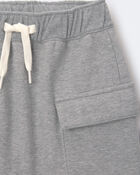 Toddler Boy French Terry Cargo Short with Pockets - Grey, image 4 of 7 slides