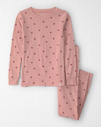 Filles - Pyjama 2 pi&egrave;ces en coton biologique &agrave; motif pomme, 