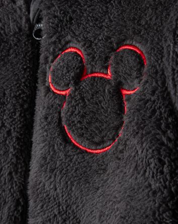 Toddler Boy Disney&copy; Mickey Mouse Sherpa Hooded Zip-Up Jacket - Black, 