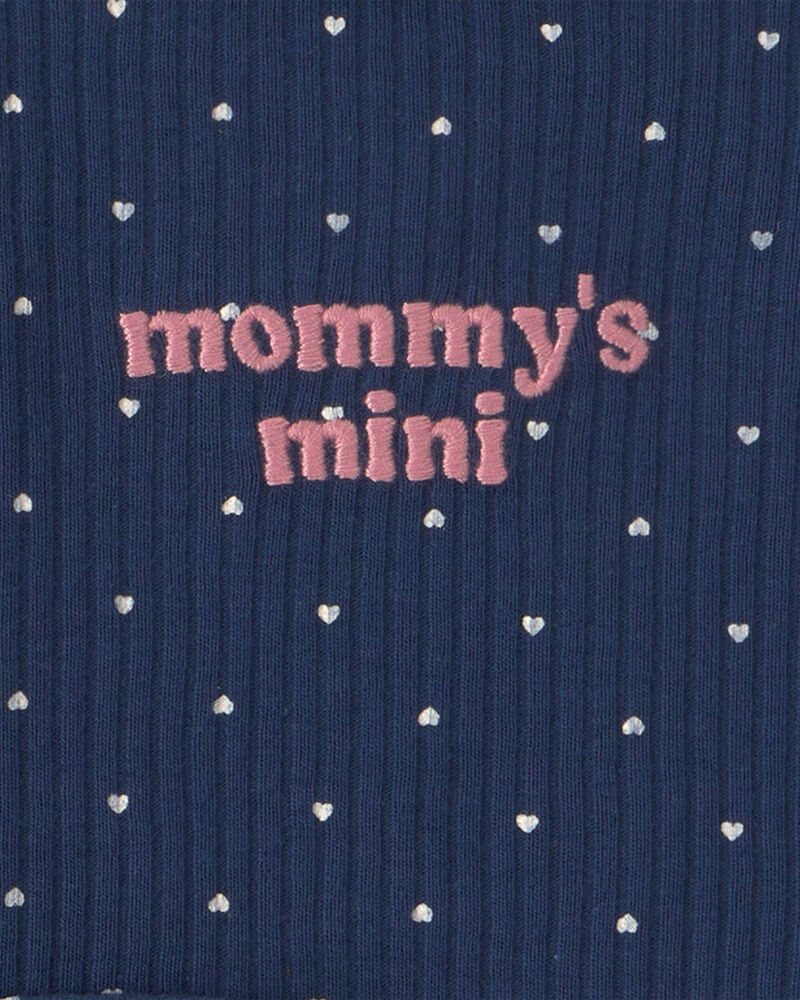 B&eacute;b&eacute; fille - Ensemble 2 pi&egrave;ces cache-couche manches longues &laquo;Mommy&rsquo;s Mini&raquo; et pantalon &ndash; Bleu marine, image 2 sur 2 diapositives