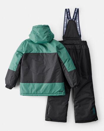 Boys 2-Piece Taslan Snowsuit Set - Green, 