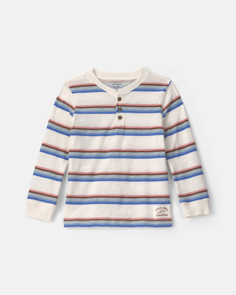 Long-Sleeve Henley Top, image 1 of 3 slides