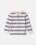 Long-Sleeve Henley Top, image 1 of 3 slides