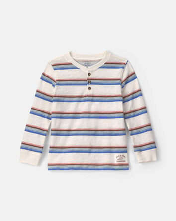 Long-Sleeve Henley Top, 