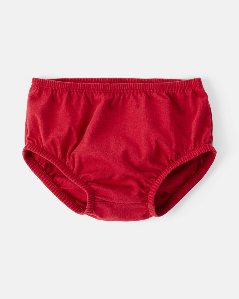 Baby Girl Cotton Long-Sleeve Occasion Dress - Red, image 3 of 5 slides