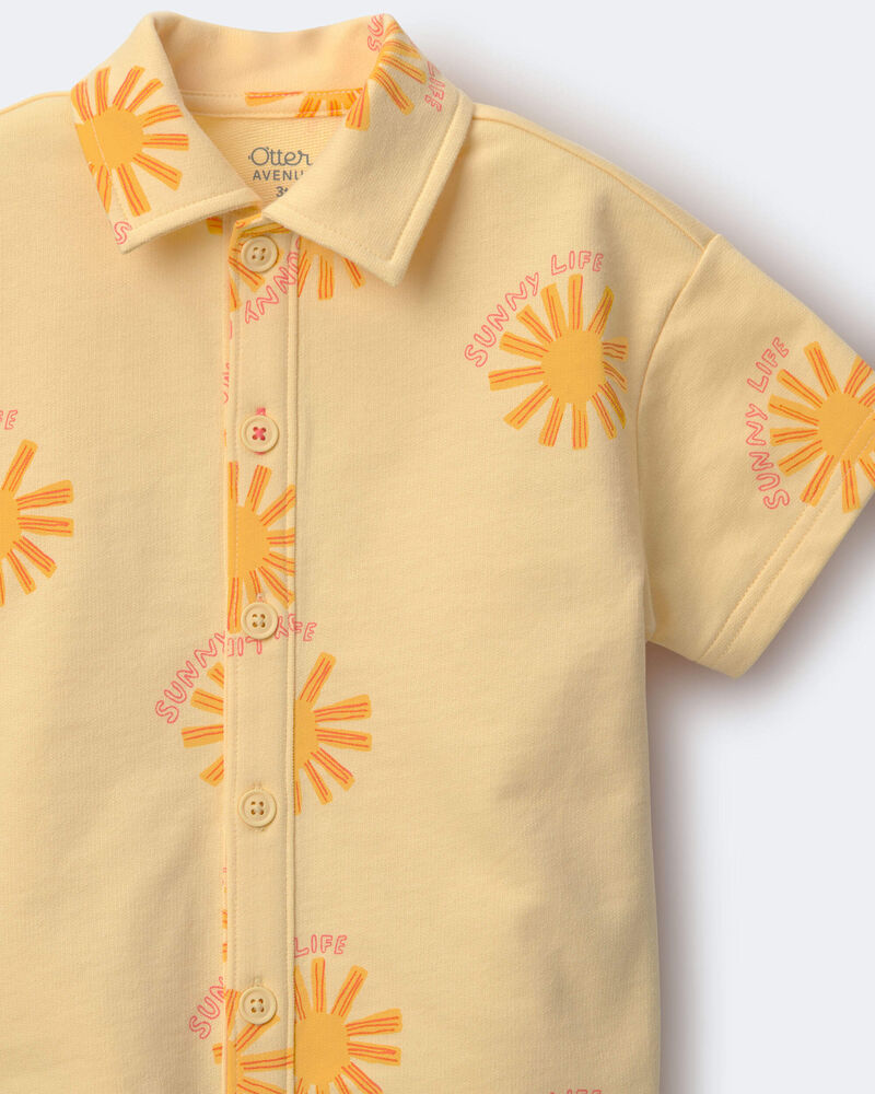 Tout-petit gar&ccedil;on - Chemise boutonn&eacute;e &agrave; manches courtes &agrave; imprim&eacute; Rayon de soleil - Jaune, image 6 sur 6 diapositives