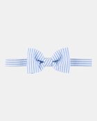 Boys Seersucker Bow Tie - Blue, image 1 of 2 slides