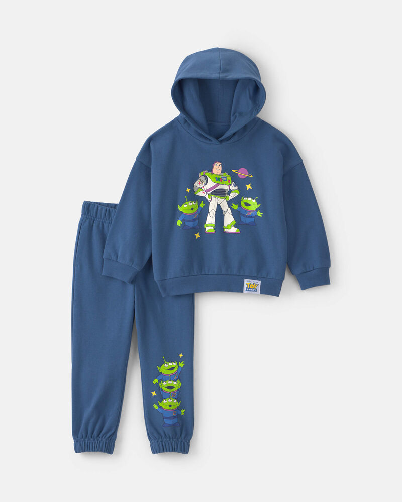 Toddler Boy 2-Piece Buzz Lightyear Long-Sleeve Hoodie & Pant Set - Blue, image 1 of 3 slides