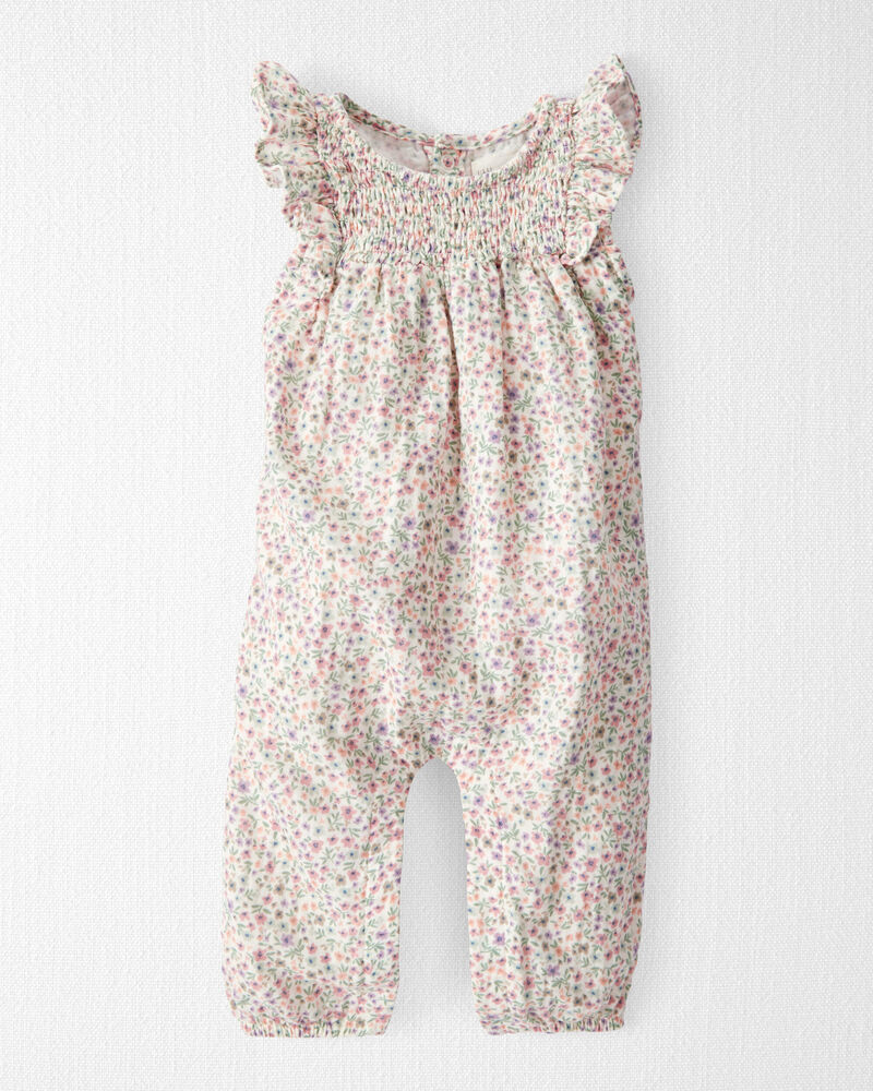 Baby Organic Cotton Gauze Jumpsuit, image 1 of 4 slides