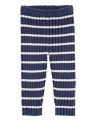 Bébé Pantalon en tricot avec chandail côtelé rayé, image 1 sur 4 diapositives