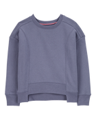 Kid High-Low Fleece Pullover - Blue, image 1 of 3 slides