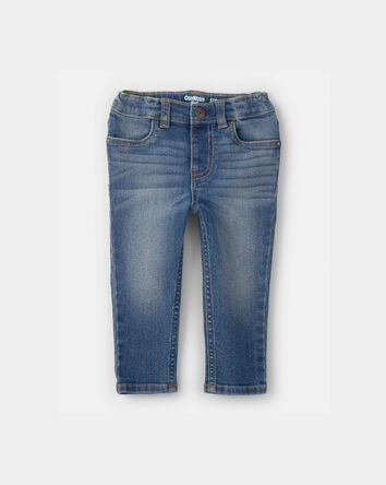 Baby Boy Dark Blue Wash Straight-Leg Jeans, 